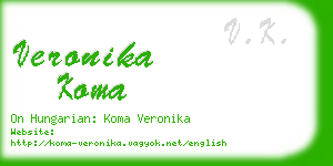 veronika koma business card